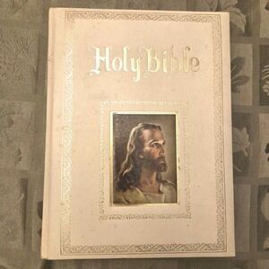 Vintage 1978 Regency Holy Bible KJV Red Letter Illustrated Family Bible